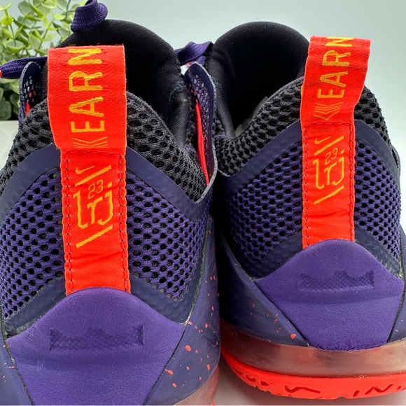 Nike Men’s Lebron James 12 XII Low Court Purple Mesh Basketball Sneakers Shoes 8 - Picture 11 of 13